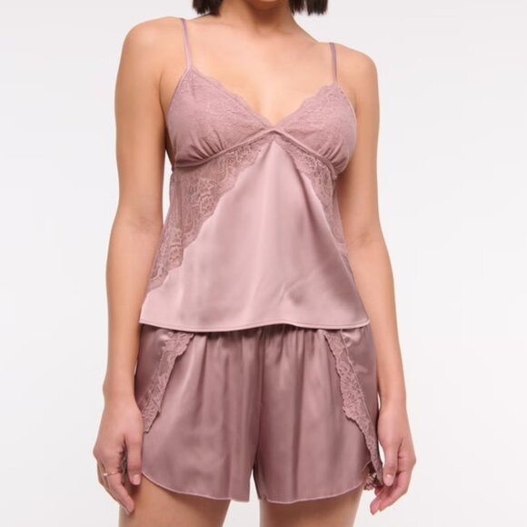 Abercrombie & Fitch Other - NWOT Abercrombie & Fitch Sheer/Lace Matching Sleep Set, Pink, Size Small